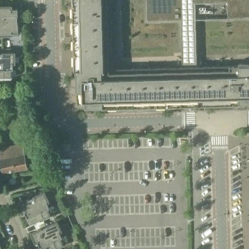 Luchtfoto Sexparkeerplaats Oegstgeest — © Kadaster/PDOK