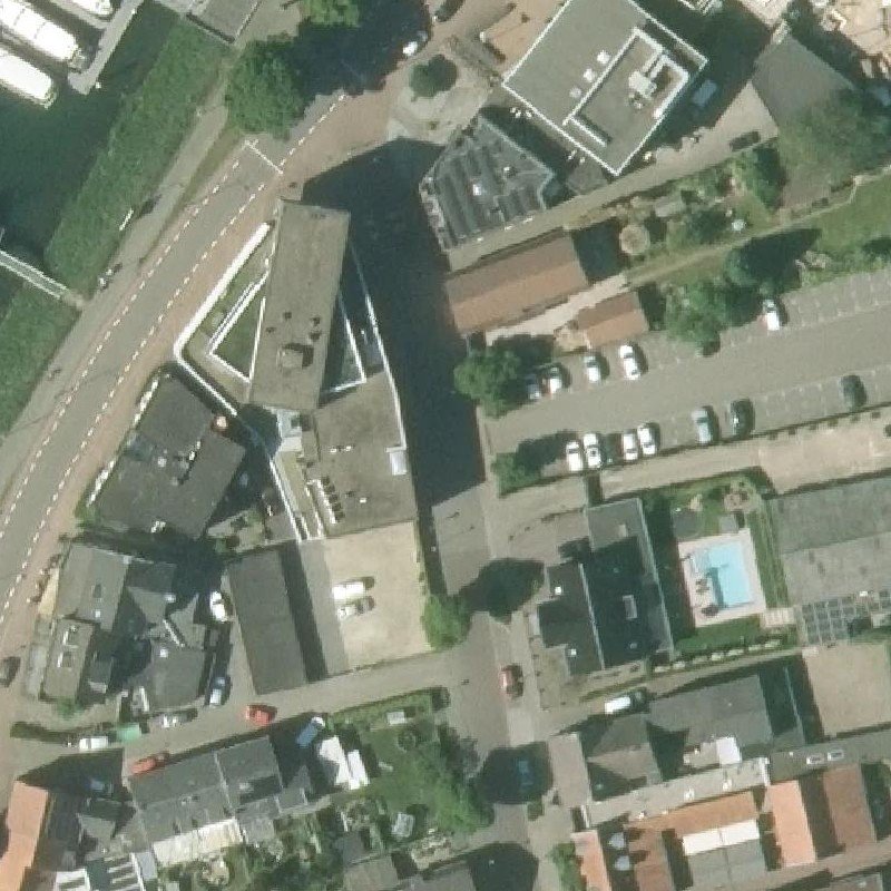 Luchtfoto Sexparkeerplaats Maasbracht — © Kadaster/PDOK