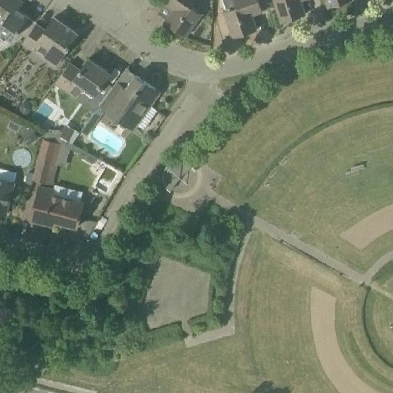 Luchtfoto Sexparkeerplaats Baexem — © Kadaster/PDOK