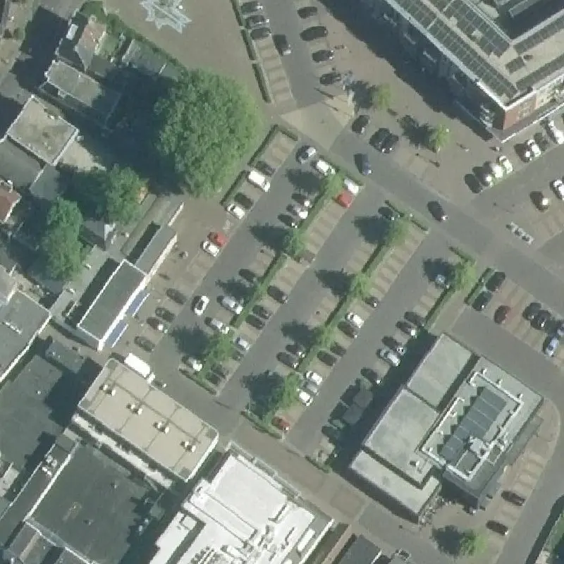 Luchtfoto Sexparkeerplaats Gorredijk — © Kadaster/PDOK