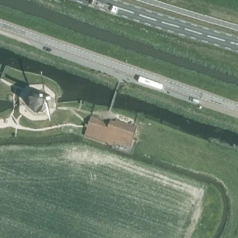 Luchtfoto Rustpunt De Museummolen — © Kadaster/PDOK